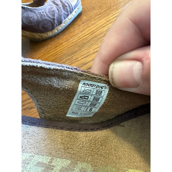 ROCKET DOG-SUEDE-PLATFORM HEELS-ADJUSTABLE BUCKLE STRAP SIZE 6 - Picture 8 of 10